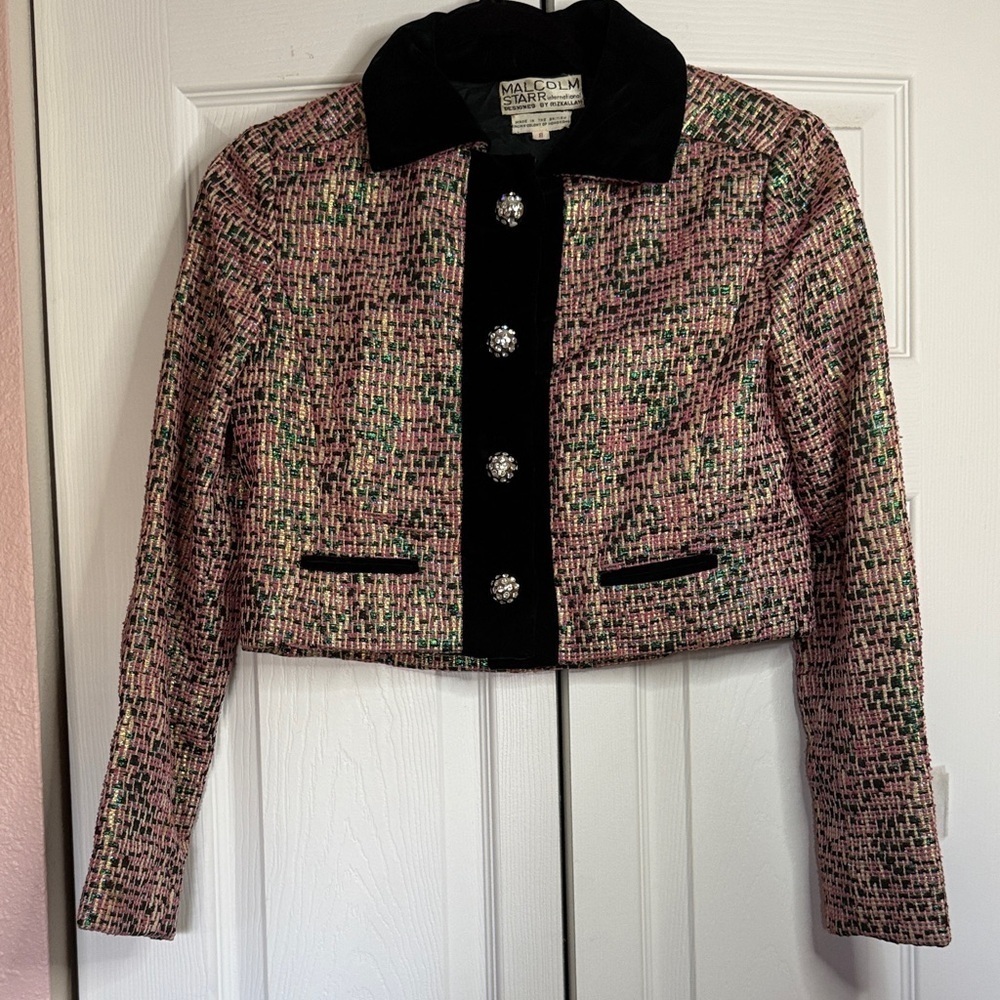 Pink and Black Women's Blazer